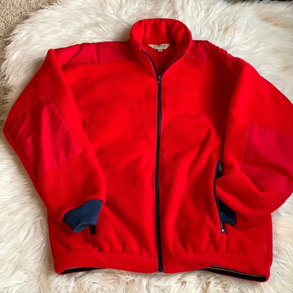 VTG LL Bean full zip fleece jacket